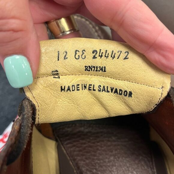 L.L. Bean Allagash Bison Leather Handsewns Oxford Shoe sz 12EE main image 6